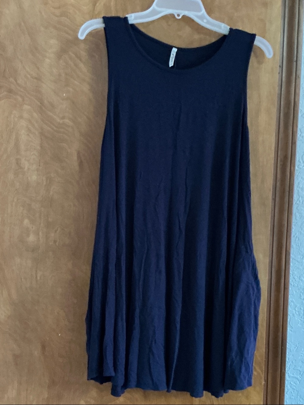Sleeveless Navy Swing Dress